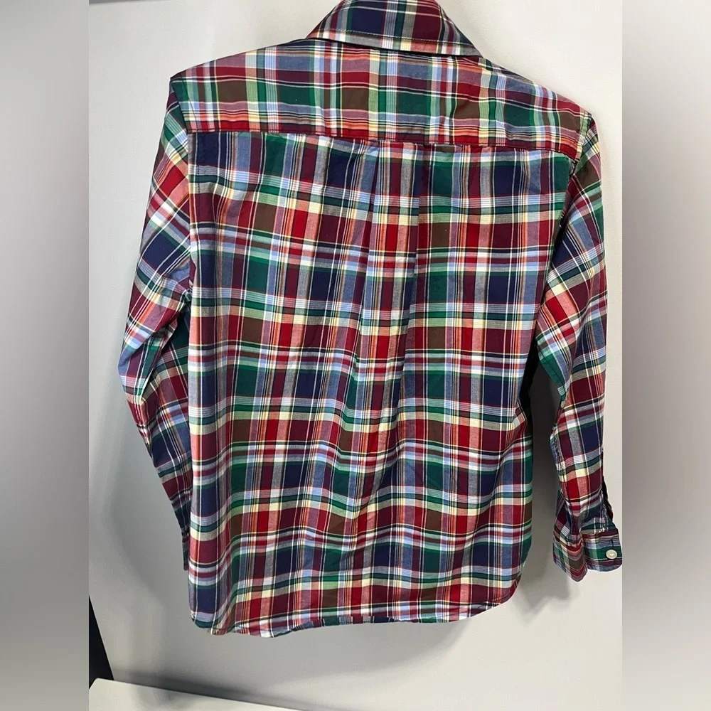 Ralph Lauren Boys Size 5 Plaid Shirt - Red, Green, Blue, Yellow